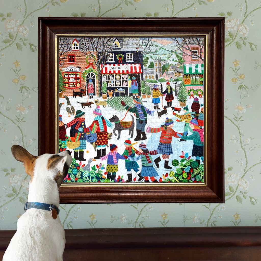 eeBoo Christmas in the Square 1000 Piece Puzzle