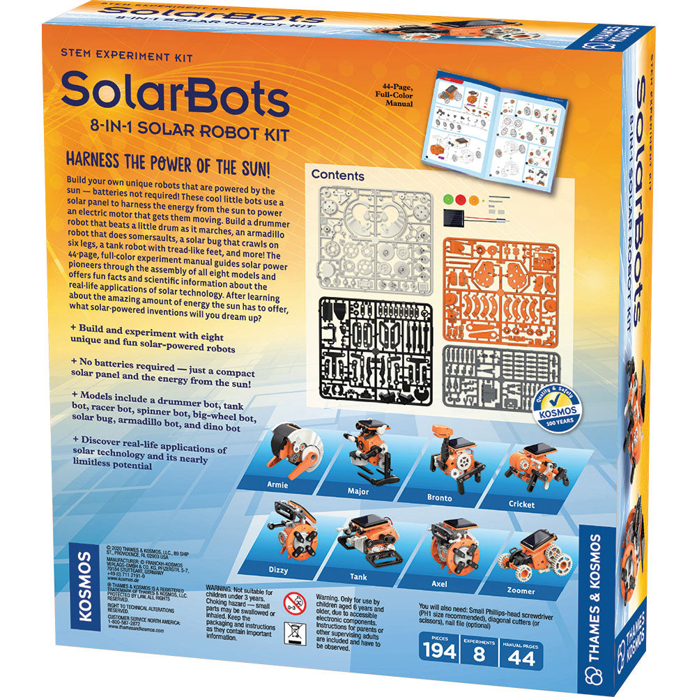Thames and Kosmos Solarbots 8-In-1 Solar Robot Kit