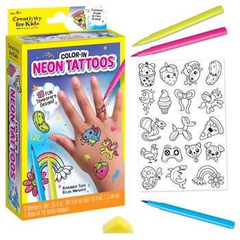 Creativity for Kids Color In Neon Tattoos