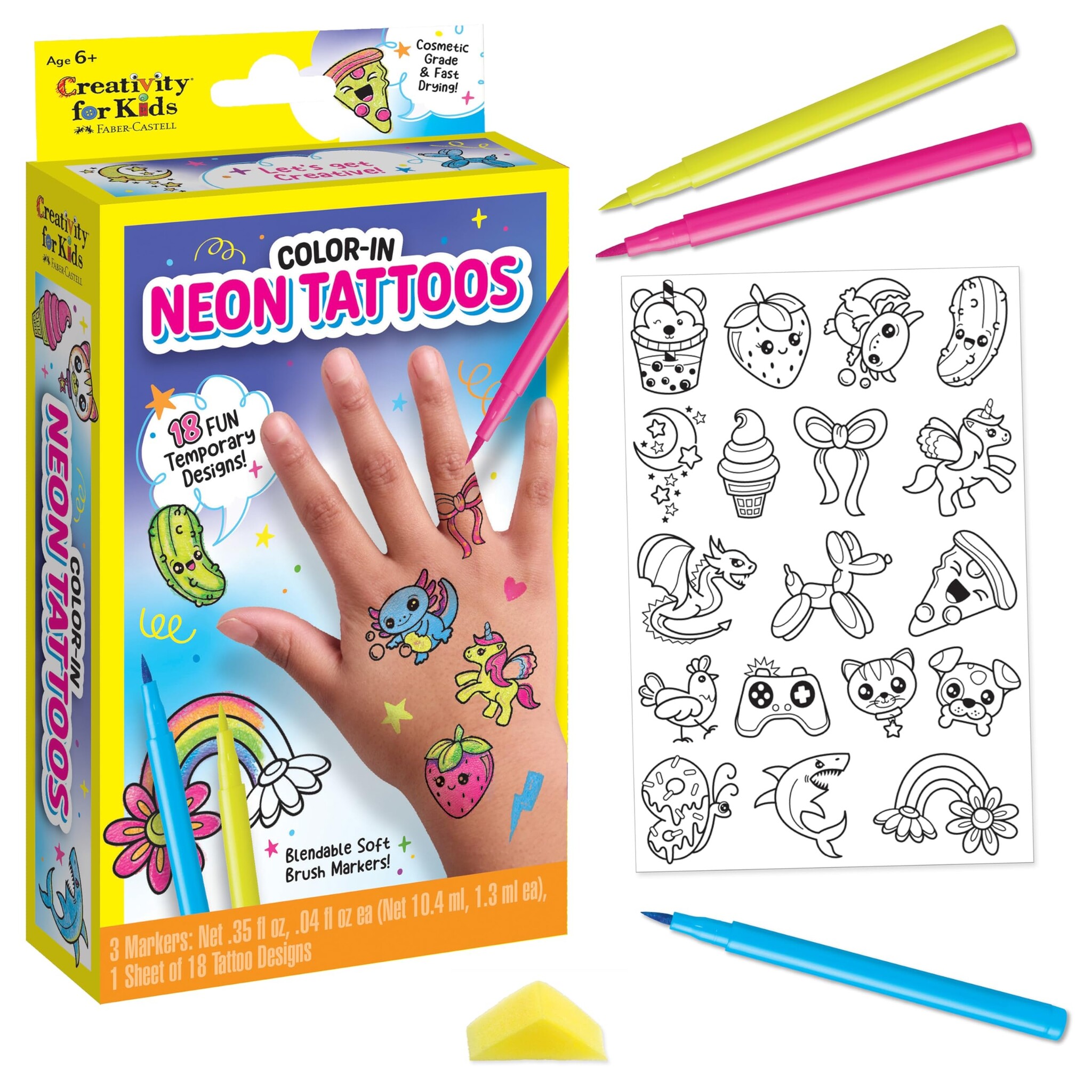 Creativity for Kids Color In Neon Tattoos