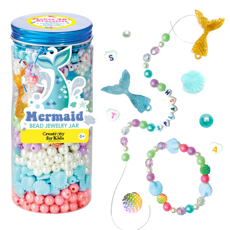 Creativity for Kids Mermaid Bead Jewelry Jar