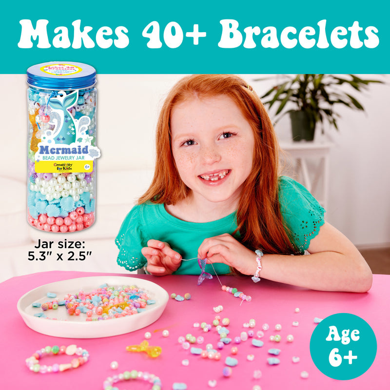 Creativity for Kids Mermaid Bead Jewelry Jar