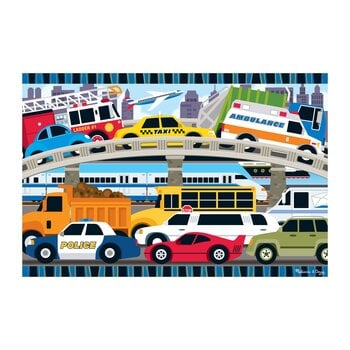 Melissa & Doug Traffic Jam 24pc Floor Puzzle