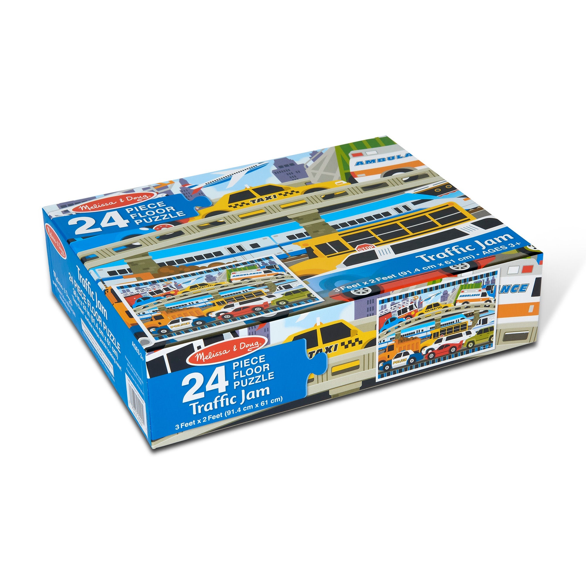Melissa & Doug Traffic Jam 24pc Floor Puzzle