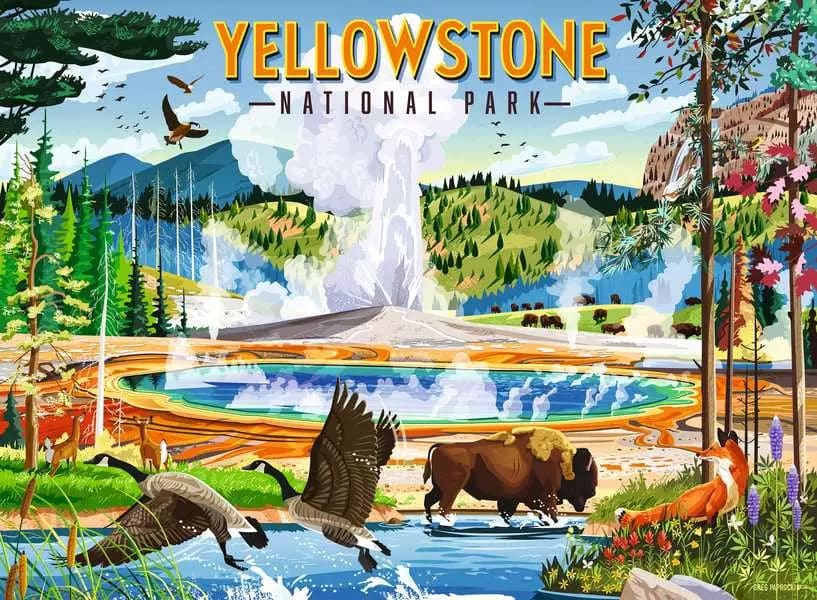 Ravensburger Yellowstone National Park 500 Pc Puzzle