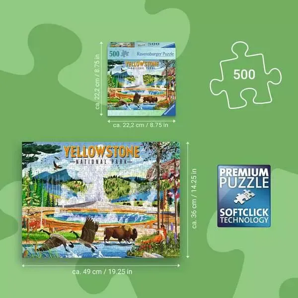 Ravensburger Yellowstone National Park 500 Pc Puzzle