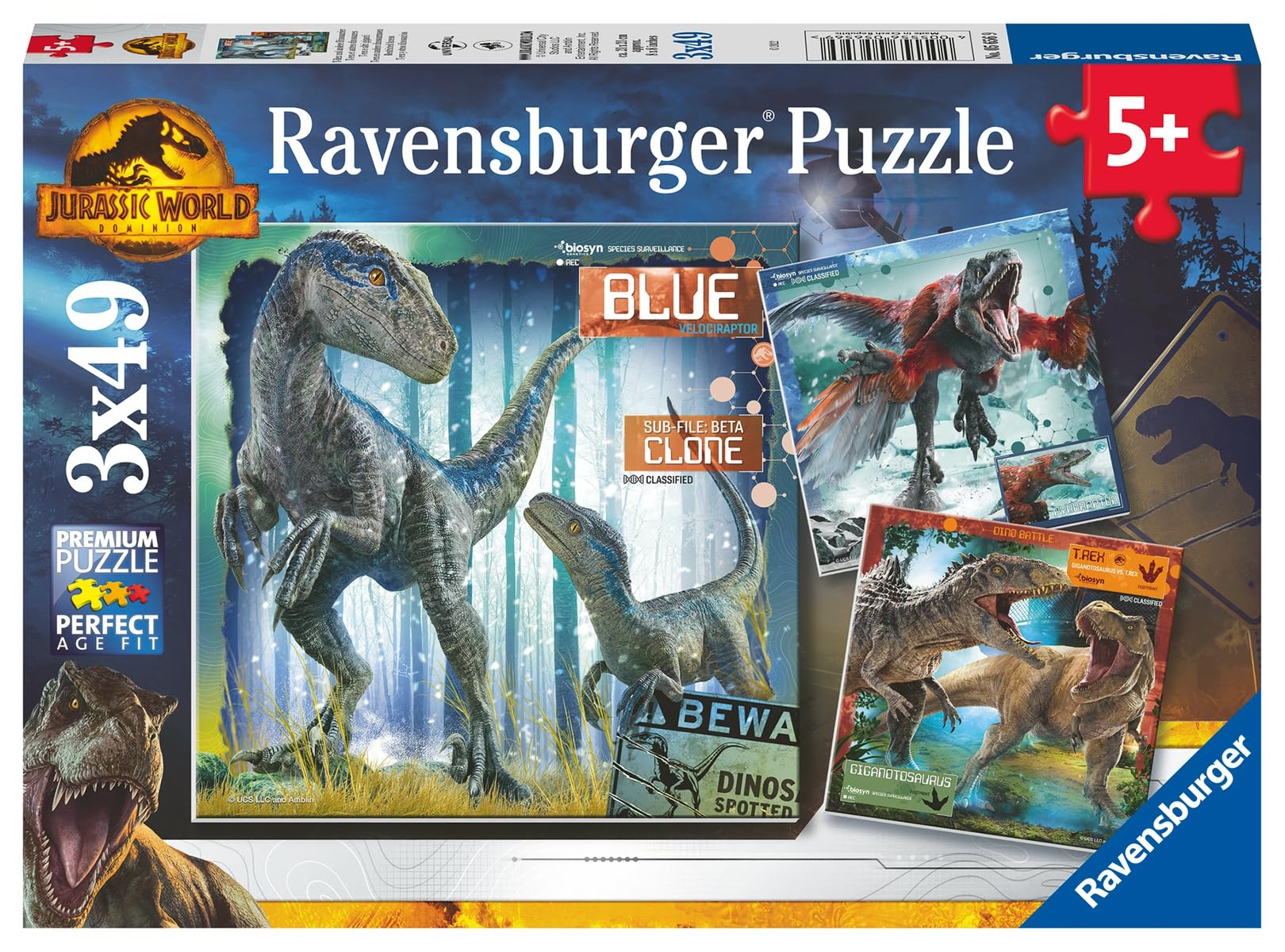 Ravensburger Jurassic World: Dominion 3 x 49 pc Puzzle