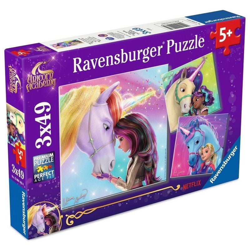 Ravensburger Unicorn Academy 3x49 Pc Puzzle