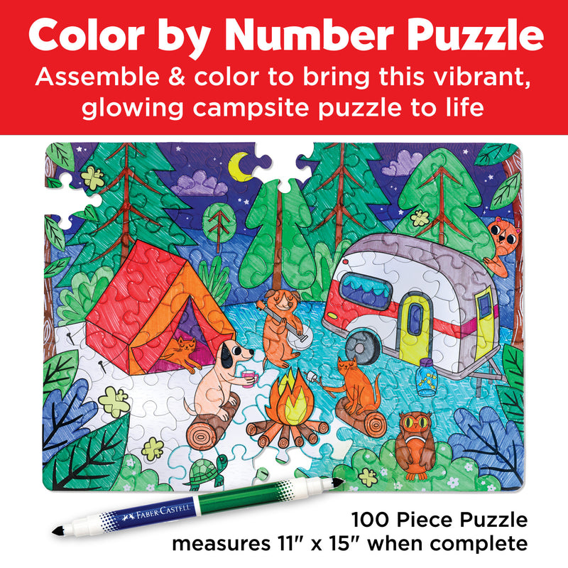 Faber-Castell Color By Number Puzzles - Camping