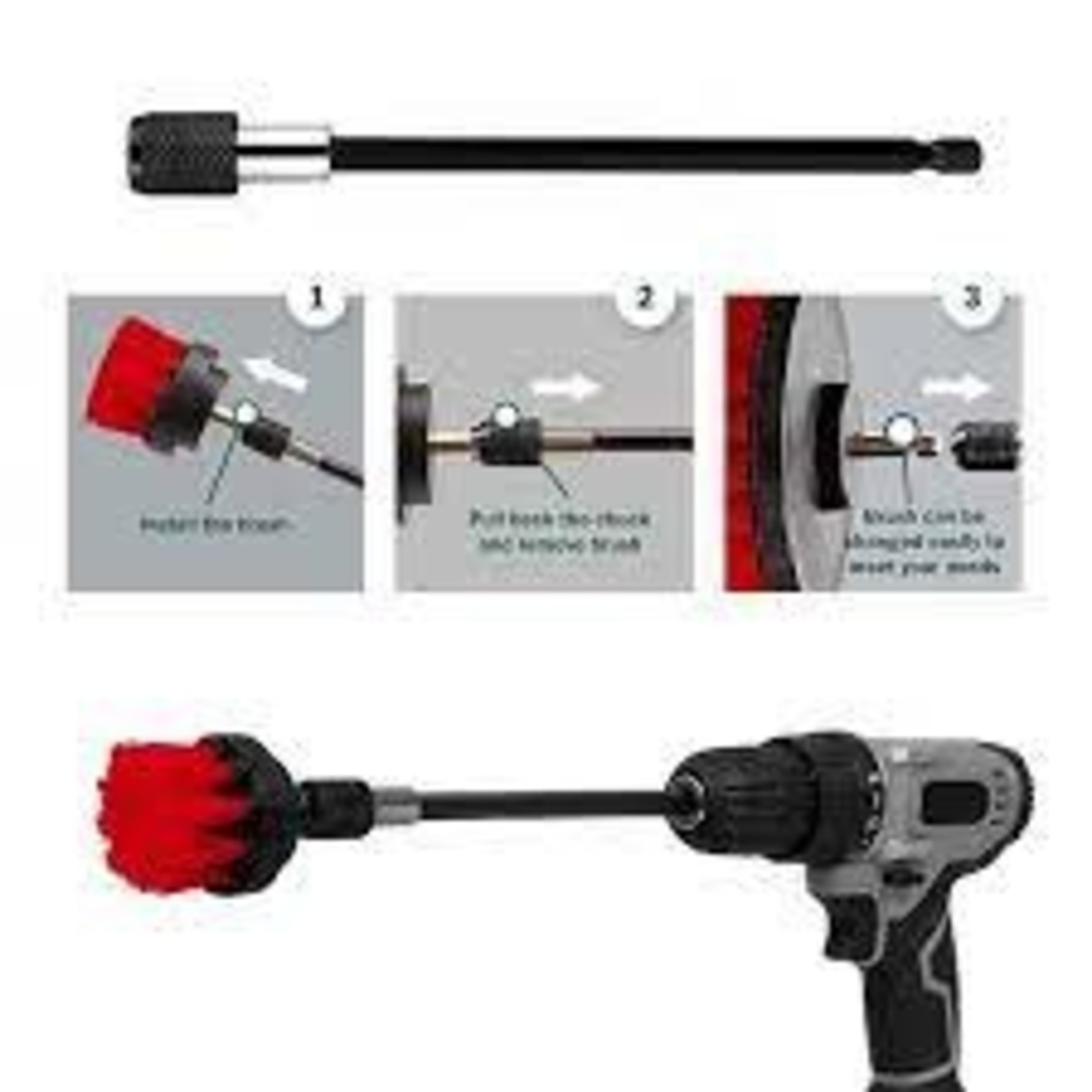 MaxShine Maxshine Drill Brush Attachment for Car Detailing | Drill Brush Extension