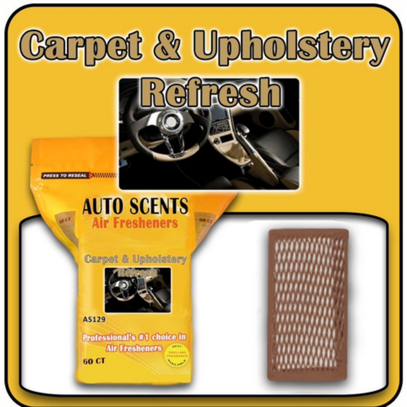Auto Scents Auto Scents Air Fresheners - 60pck Singles Carpet & Upholstery Renew