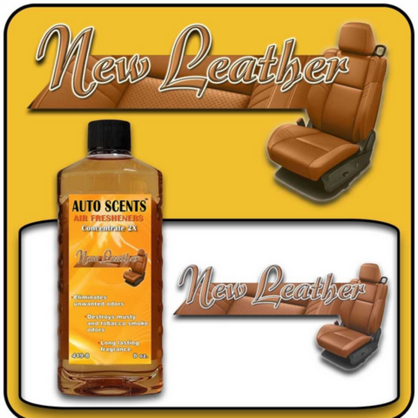 Auto Scents Auto Scents New Leather Air Freshener Concentrate 8 oz.