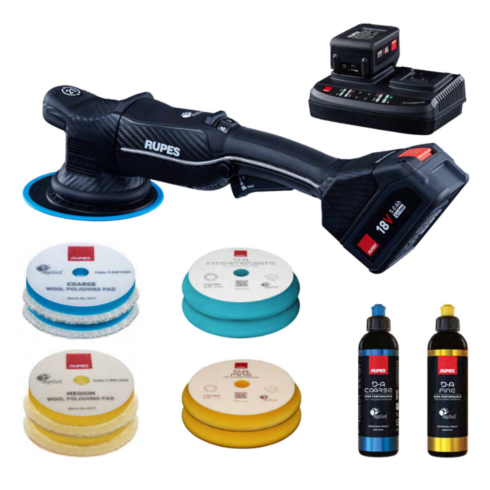 RUPES Rupes -Random orbital polisher – Bigfoot HLR21 iBRID Complete Kit
