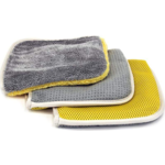 AutoFiber AutoFiber - [Multi Flip] Four Weave Microfiber Towels - Mesh | Twist | Plush | Waffle (8 in. x 8 in., 500/400/360/300 gsm) 3 pack