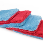 AutoFiber -[Flat Out] Microfiber Wash Pad (9"x8") Blue/Red - 4 pack