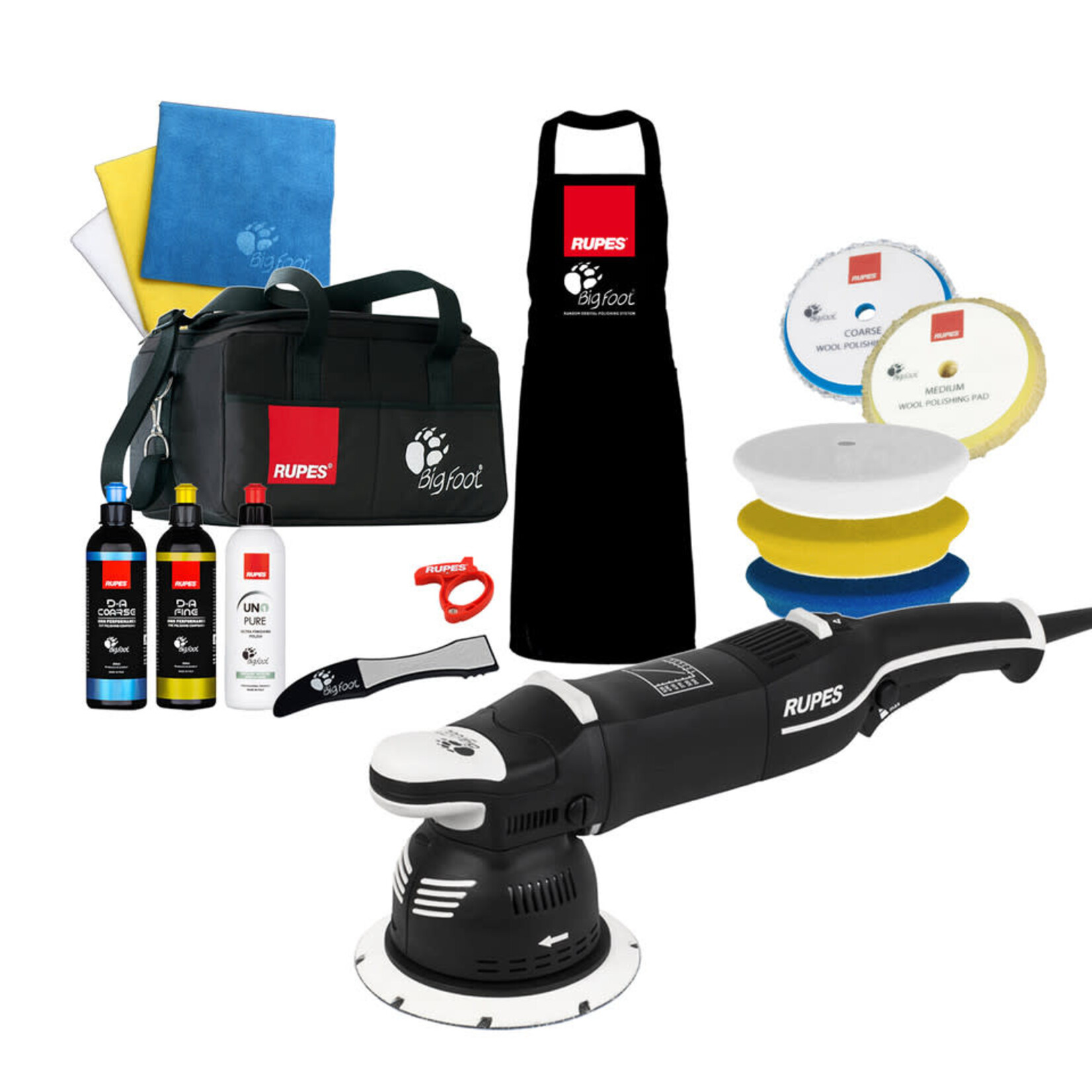 RUPES Rupes Bigfoot LK900E Mille Gear Driven Polisher Complete Kit