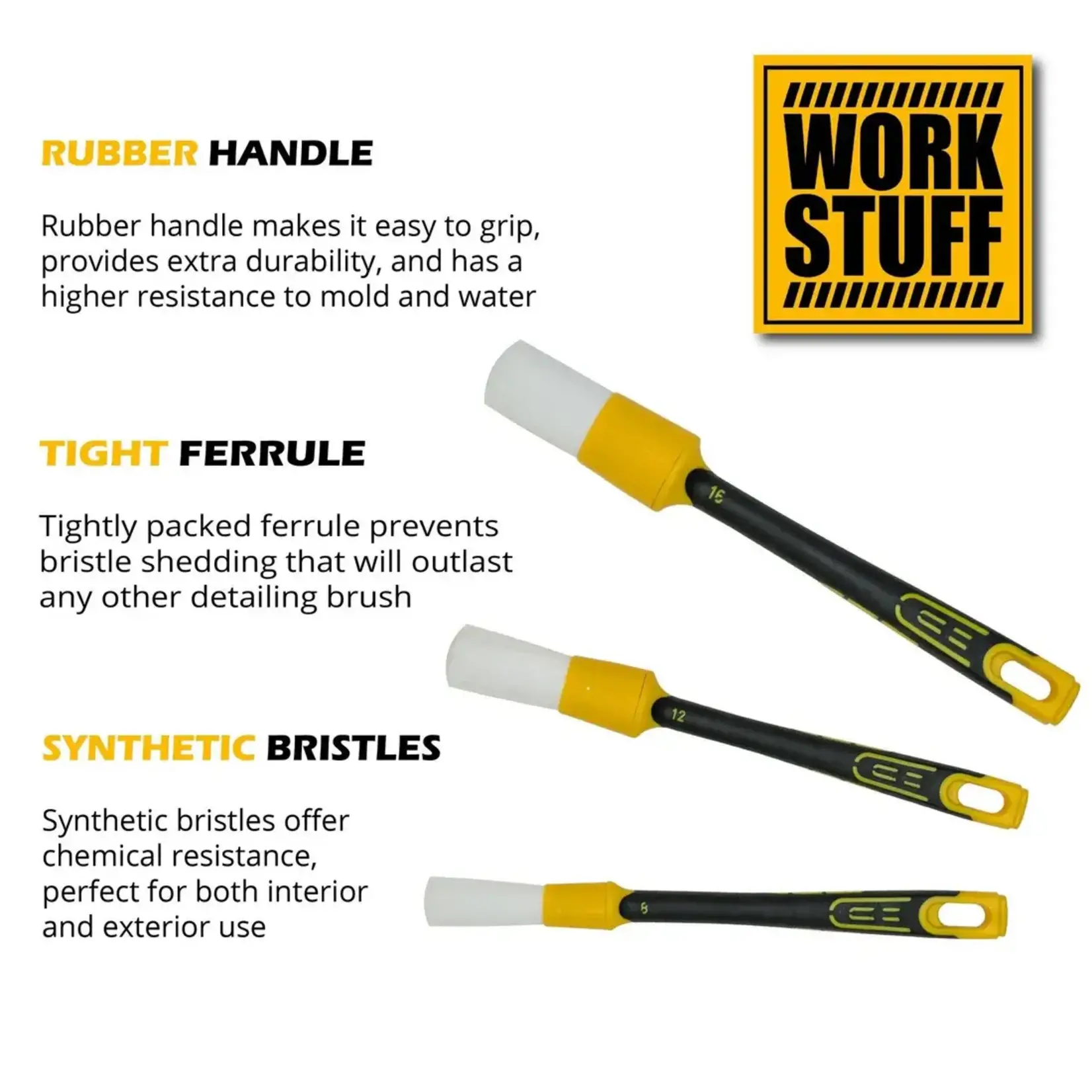 Work Stuff Work Stuff Detailing Brush Albino (Rubber Handle) Size 16