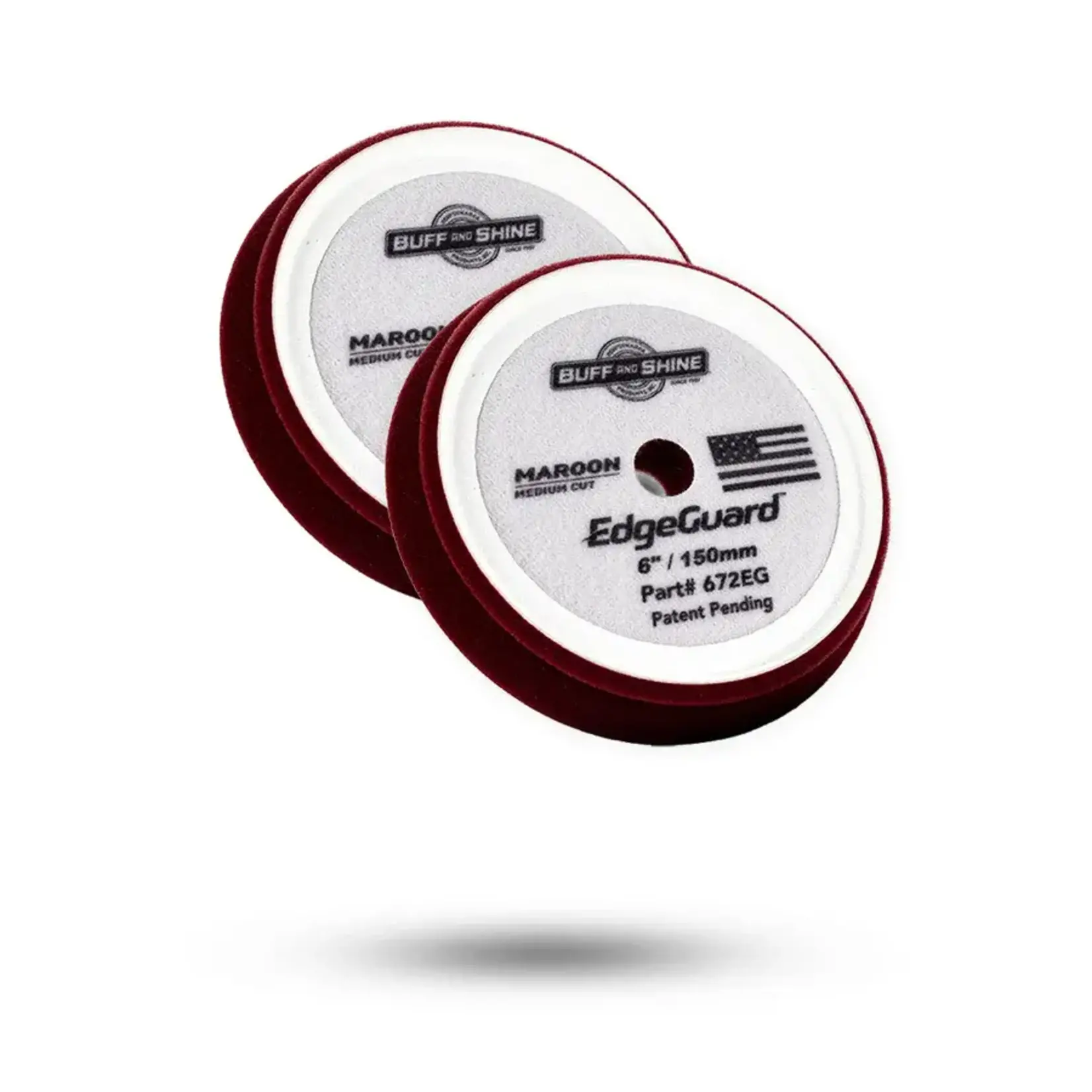 Buff & Shine Buff and Shine Edgeguard Maroon 6" Medium Cut