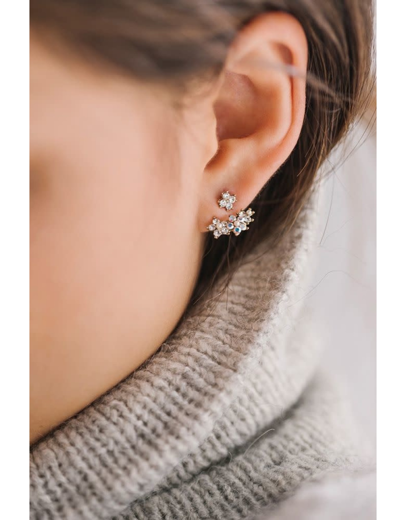 Lover's Tempo Petal Pusher Ear Jacket - Clear