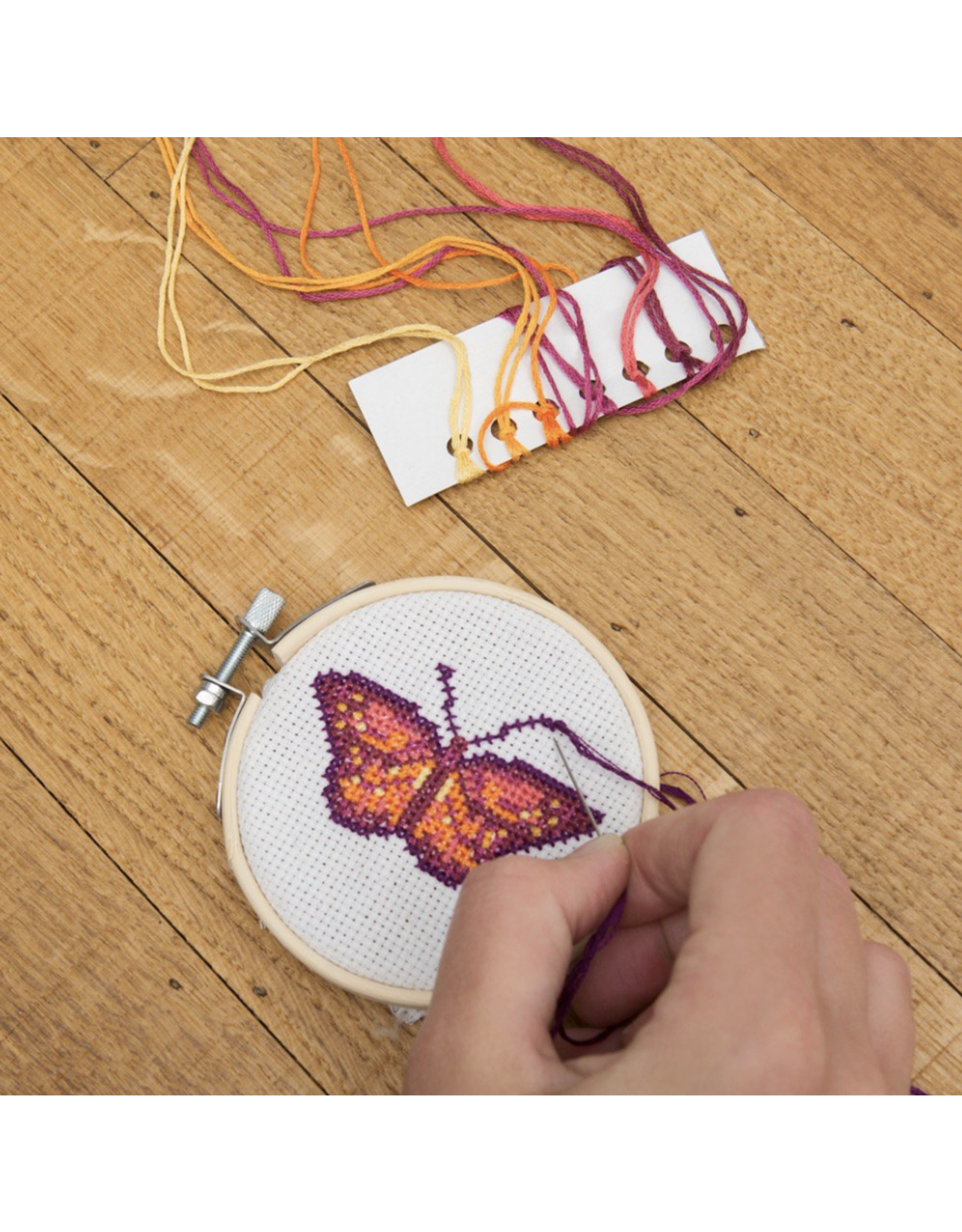 Mini Cross Stitch Embroidery Kit - Butterfly