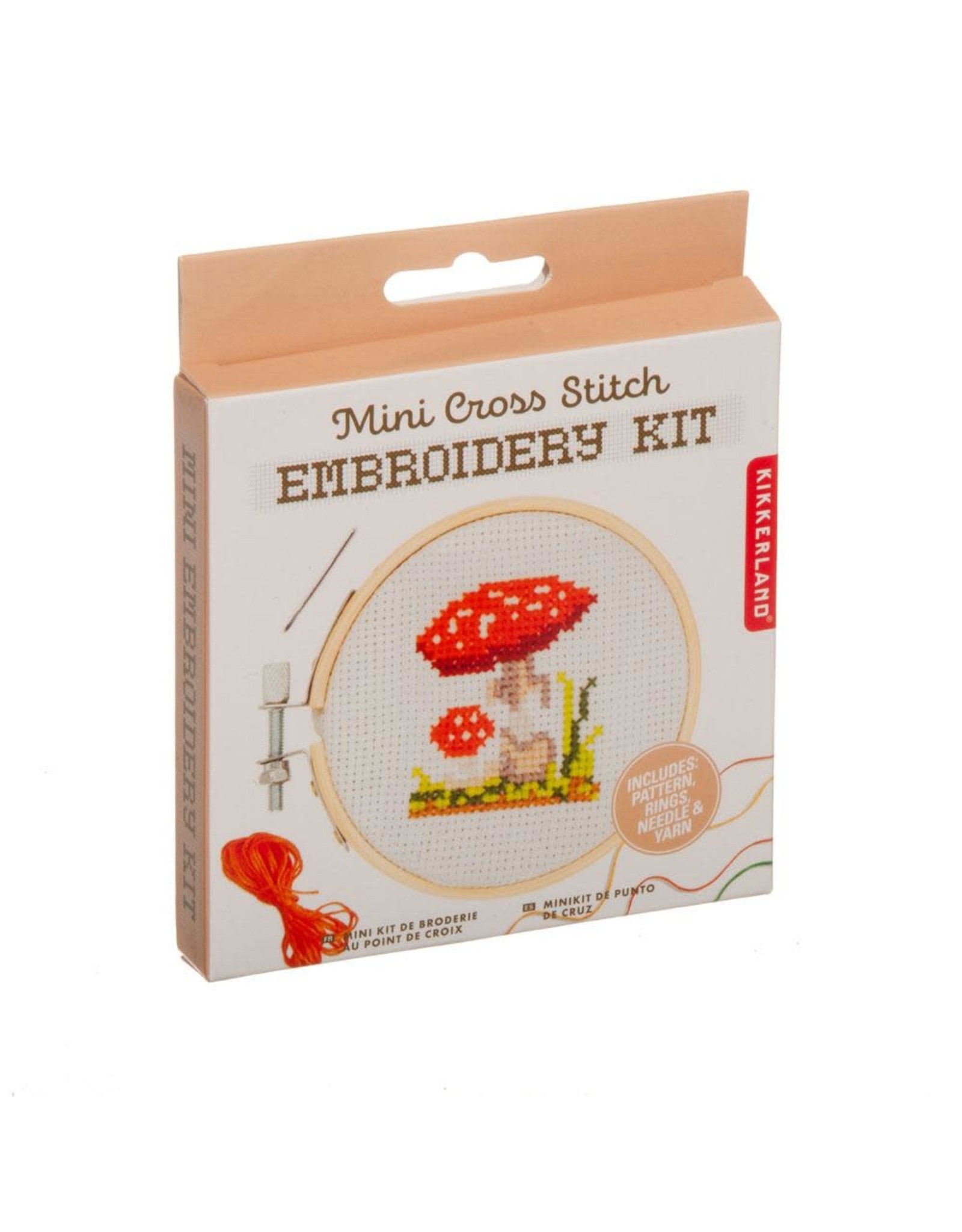 Mini Cross-Stitch Embroidery Kit - Mushroom