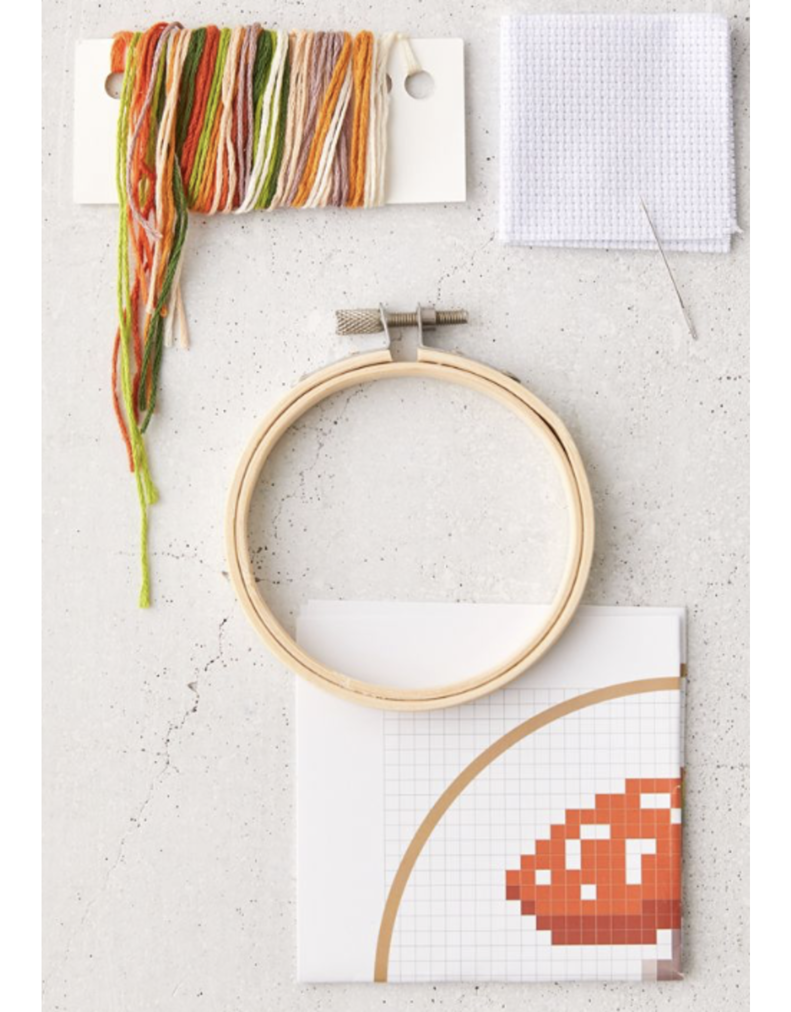 Mini Cross-Stitch Embroidery Kit - Mushroom