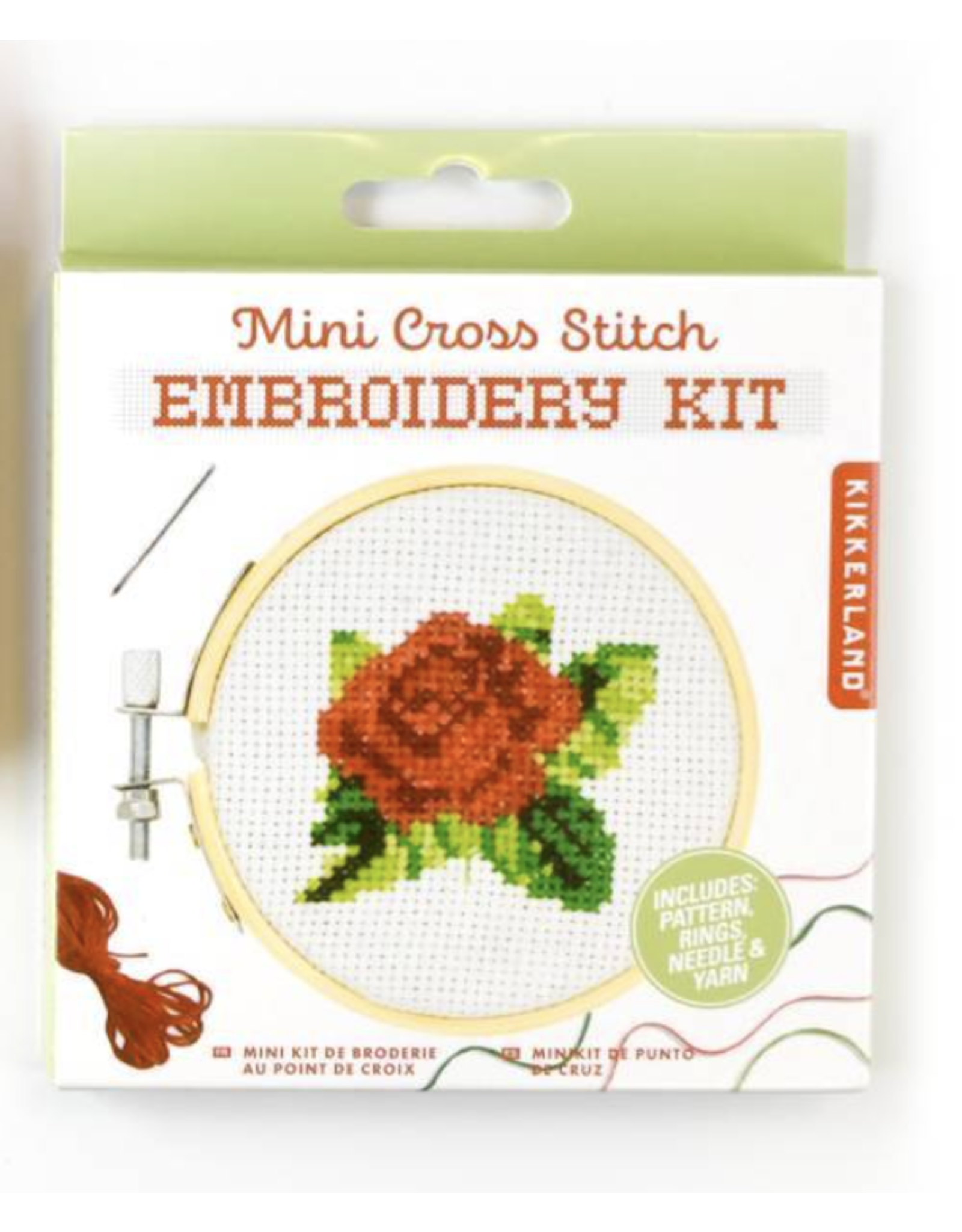 Mini Cross-Stitch Embroidery Kit - Rose