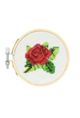 Mini Cross-Stitch Embroidery Kit - Rose
