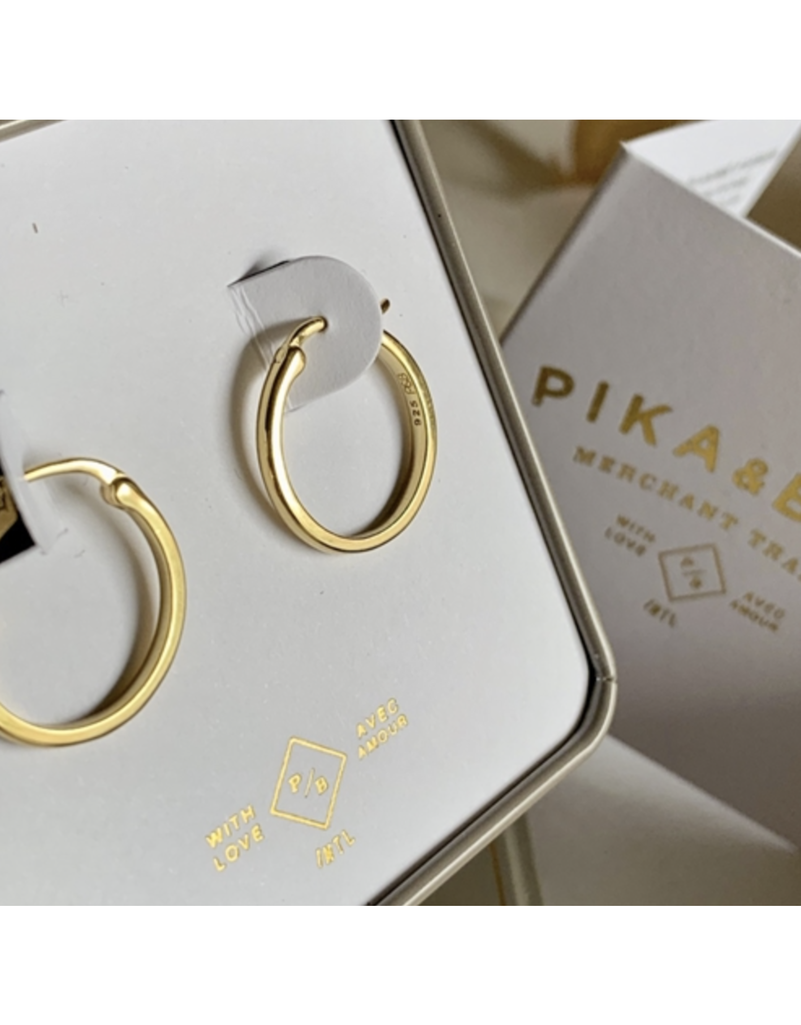 Pika & Bear Acropolis 18mm Hoop Earrings