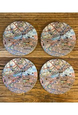 Local Map Hamilton Coasters - Set of 4