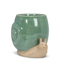 Turquoise Snail Planter - 5"