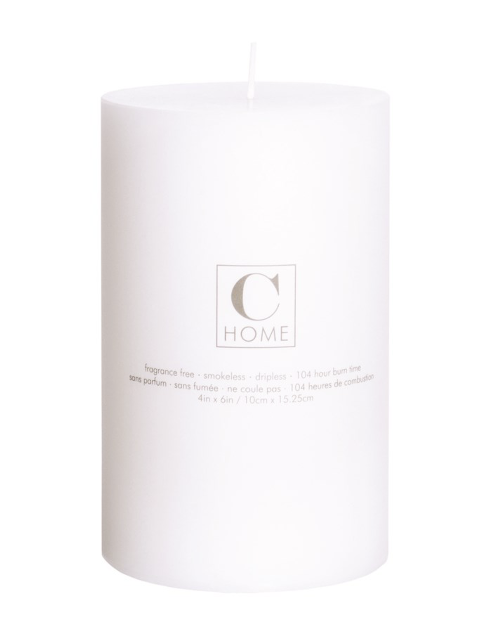 4" x 6" White Pillar Candle