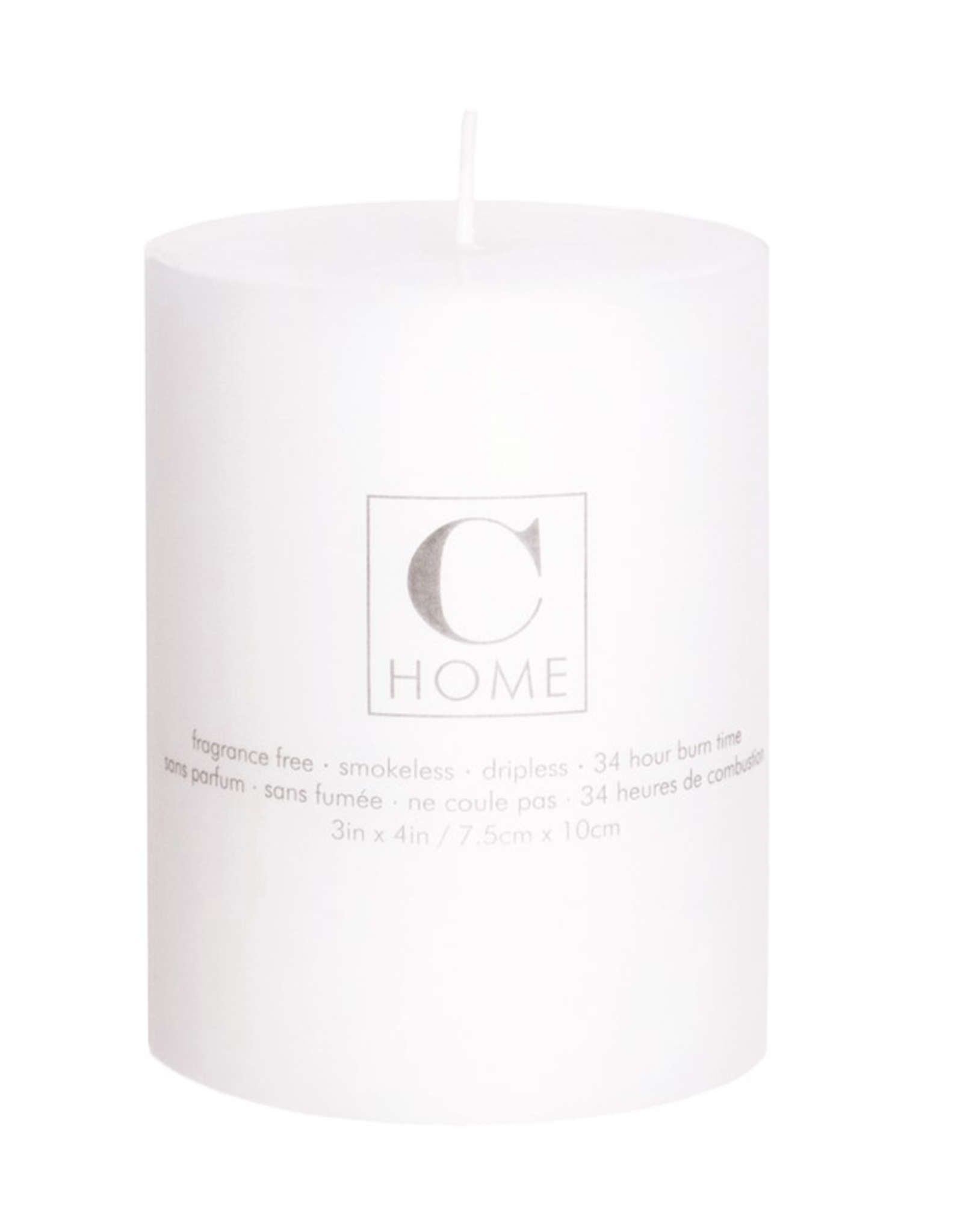 3x4 White Pillar Candle