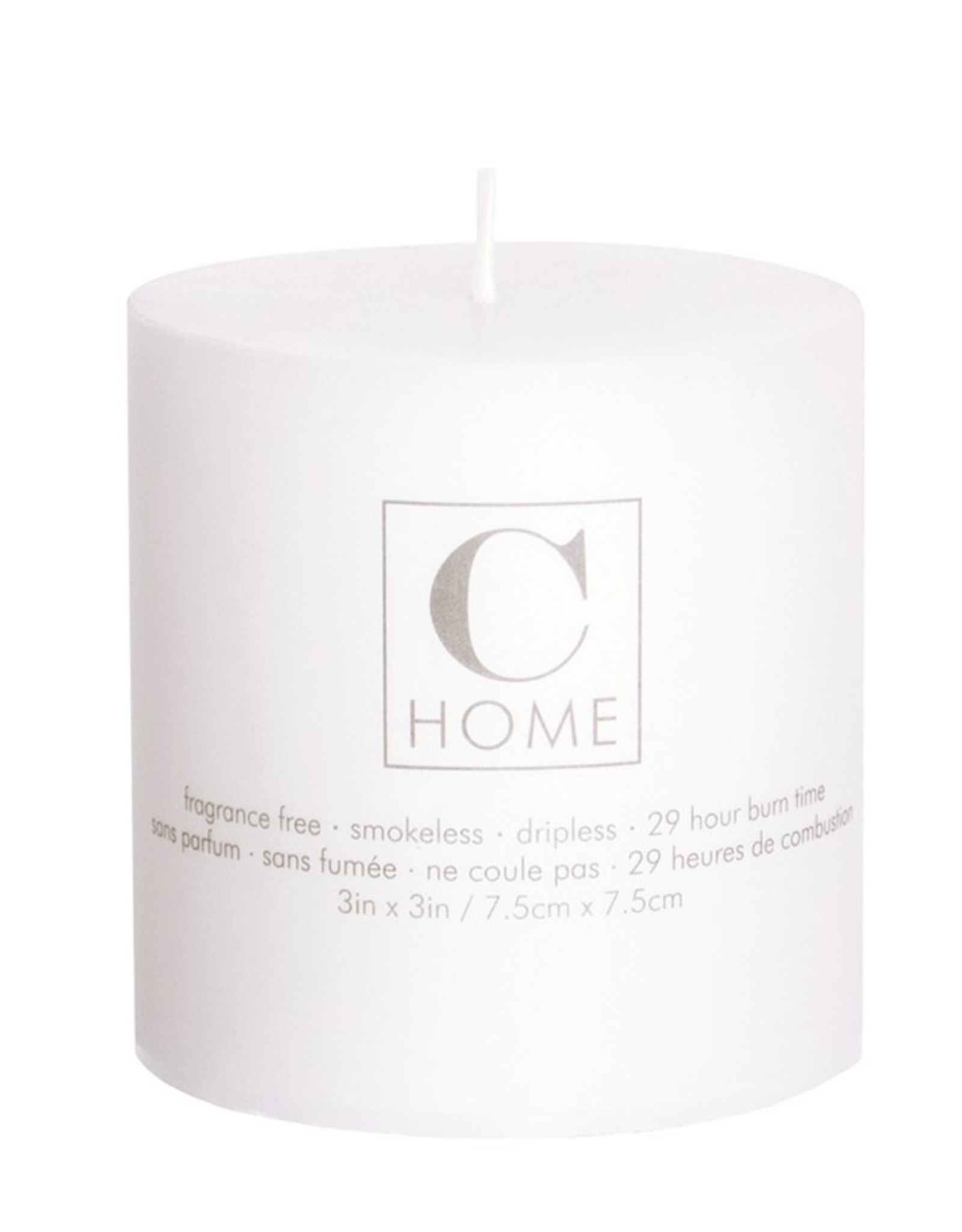 3x3 White Pillar Candle