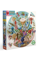 eeBoo Crazy Bug Bouquet 500 Piece Round Puzzle