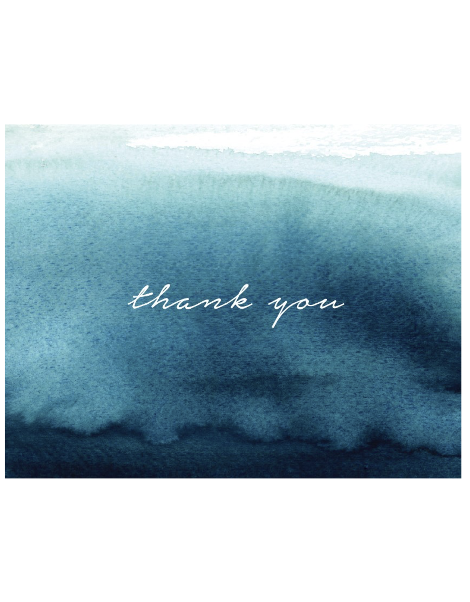 Thank You - Blue Watercolour