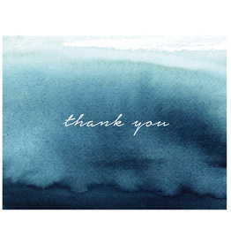 Thank You - Blue Watercolour