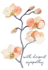 Sympathy - With Deepest Sympathy  Peach Orchid