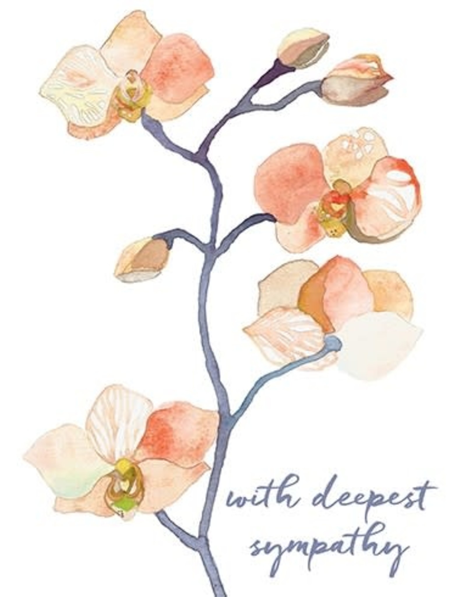 Sympathy - With Deepest Sympathy  Peach Orchid