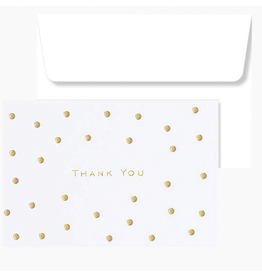 Boxed Thank You Cards - Gold Dots