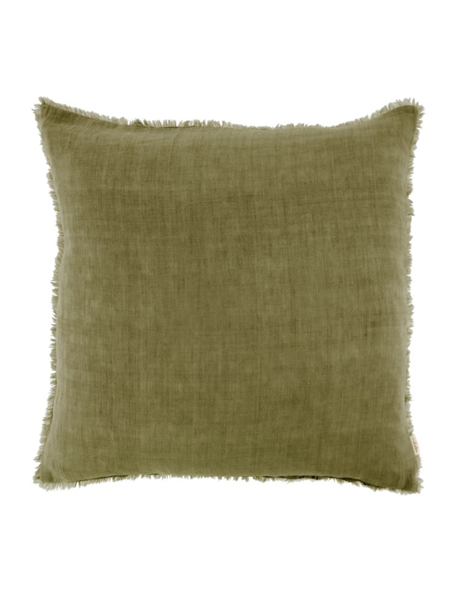 Lina Linen Pillow - Dark Moss - 24" x 24"