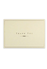 Boxed Thank You Cards - Gold/Cream