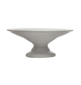 Stoneware Pedestal 8"x3" - Cream