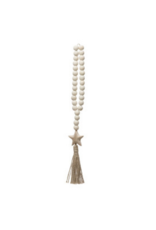 Wood Beads with Seasonal Icon & Jute Tassel - 14"
