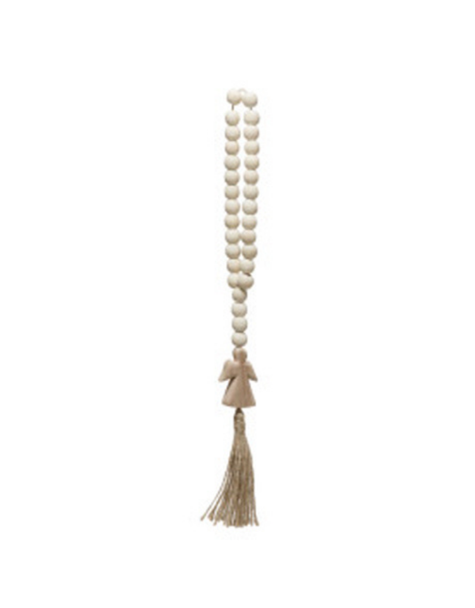 Wood Beads with Seasonal Icon & Jute Tassel - 14"
