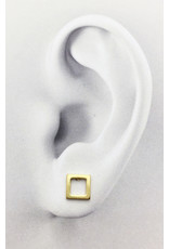 jj+rr Luxe Open Square Stud Earring