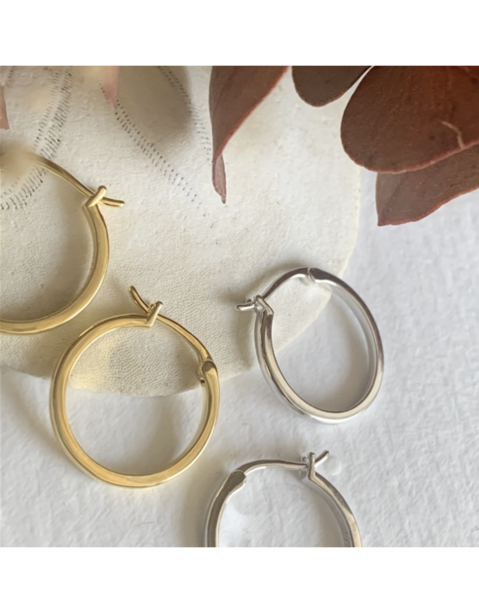 Pika & Bear Acropolis 18mm Hoop Earrings