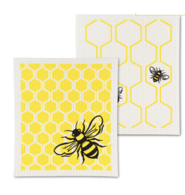 Bee & Honeycomb  Swedish Dishcloths - Set of 2