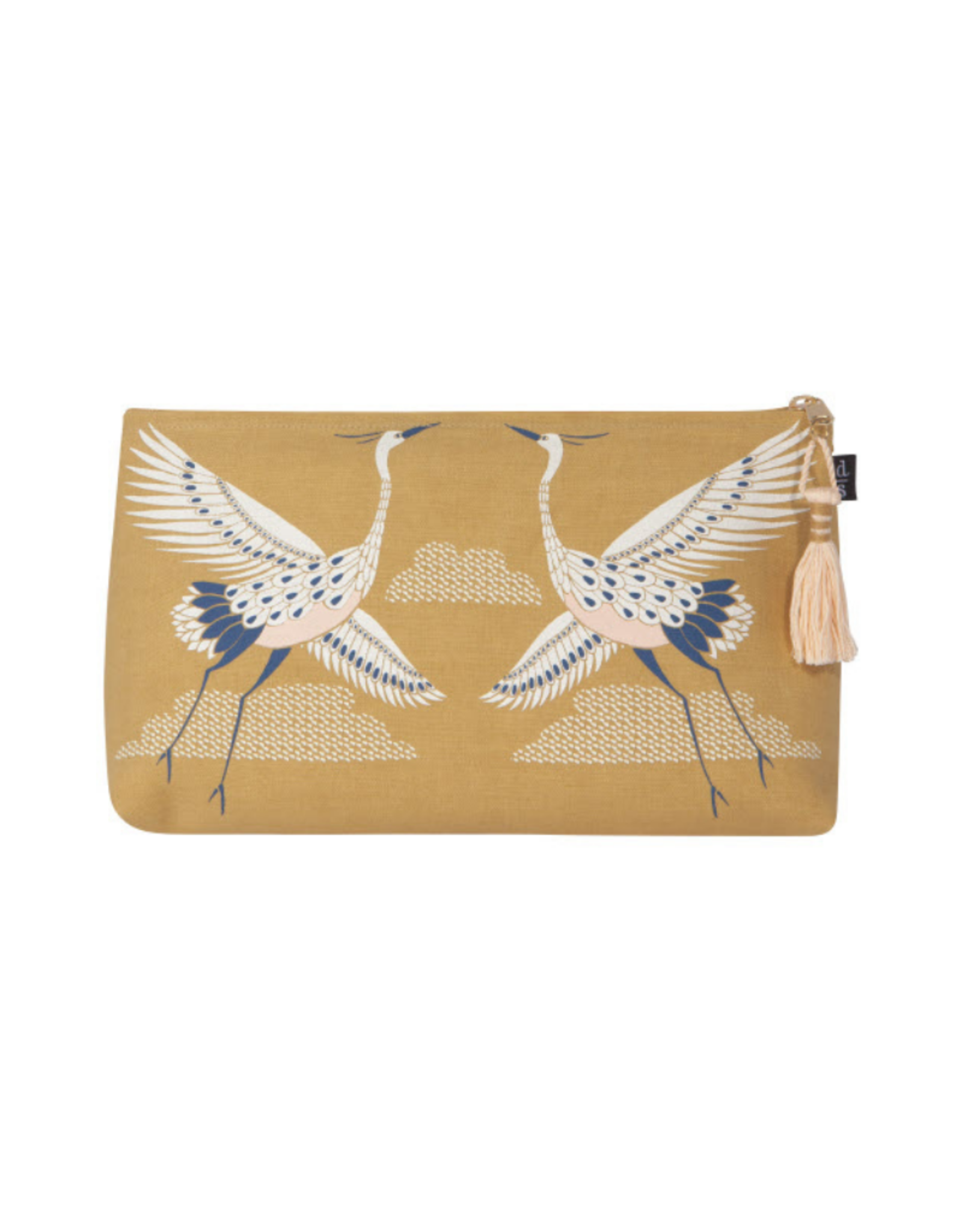 Flight of Fancy Linen Cosmetic Bag