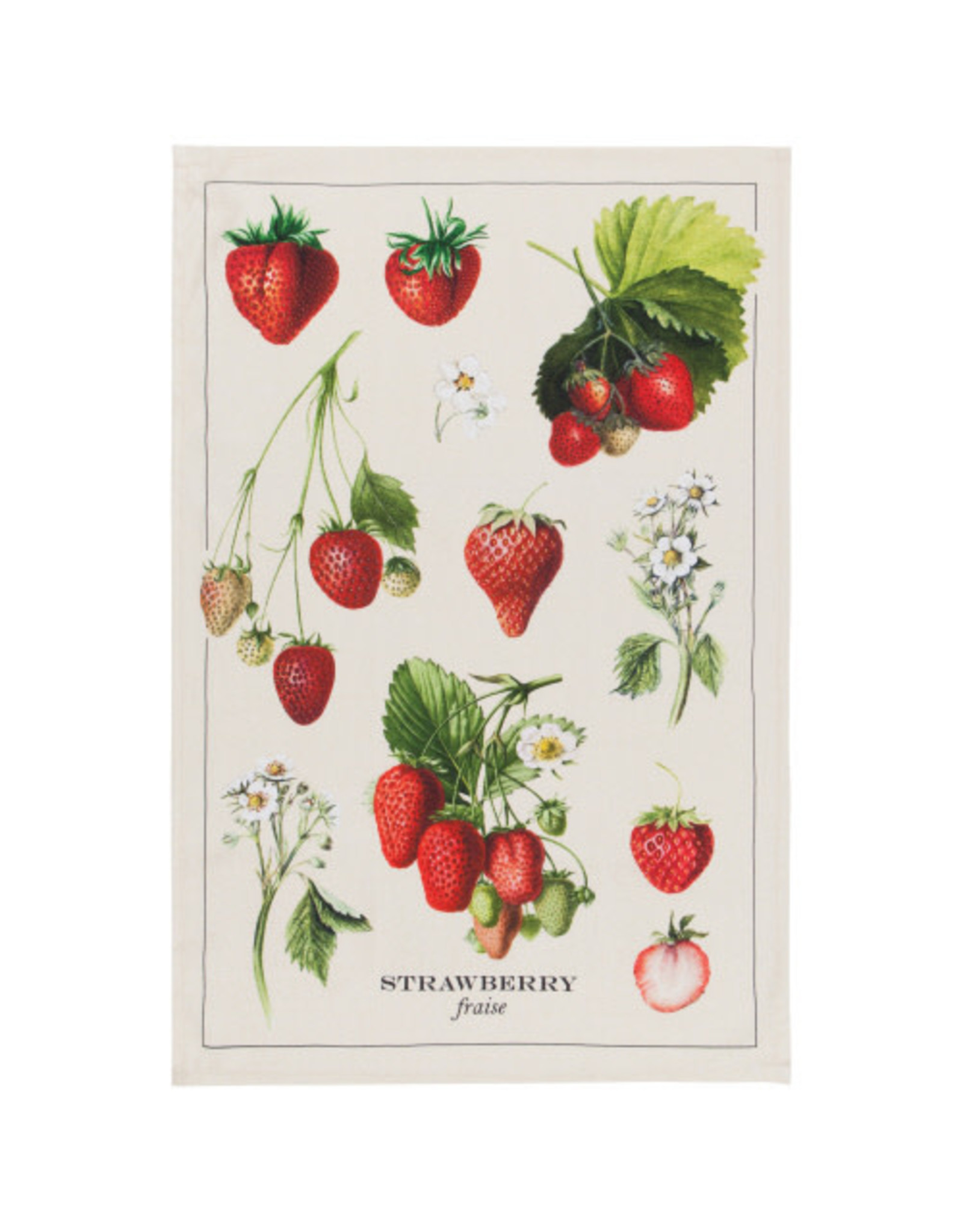 Vintage Strawberries Tea Towel